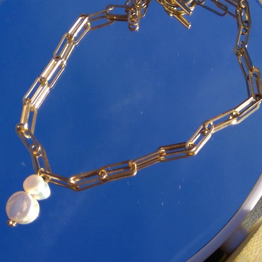 Pearl Gold Chain Necklace